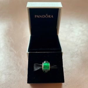 Pandora emerald Murano glass charm (DISCONTINUED)